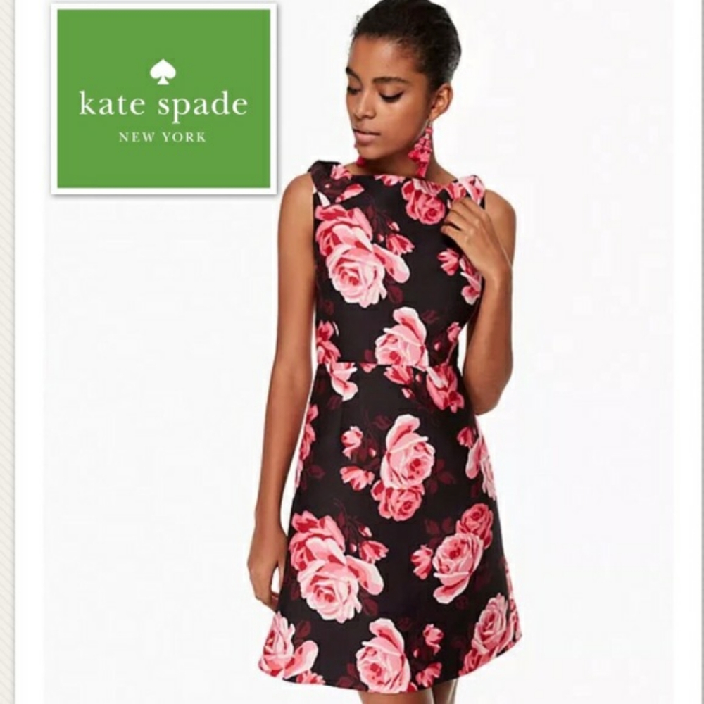 Kate Spade | Floral Sleeveless Dress | Black, Pink